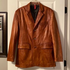 Vera Pelle men’s leather blazer/jacket, made in Italy, size 52